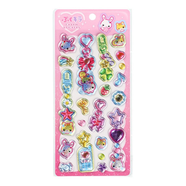 クラックス）平成メモリー ぷくキラチャームステッカー（フワフワらびちゃん）