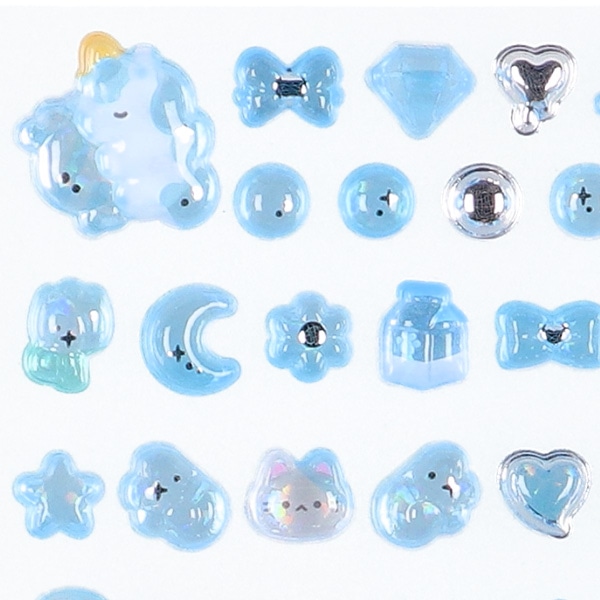 クラックス）うるちゅるプチシール（ブルー）