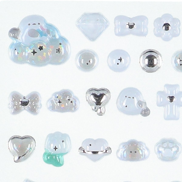 クラックス）うるちゅるプチシール（ホワイト）