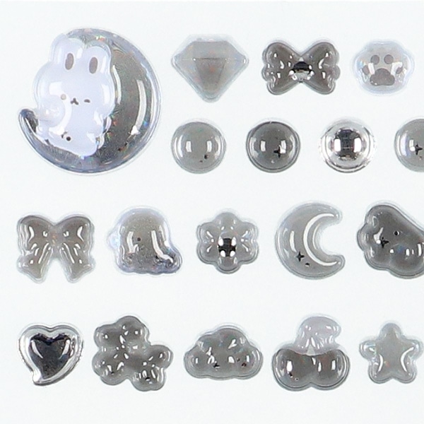 クラックス）うるちゅるプチシール（ブラック）