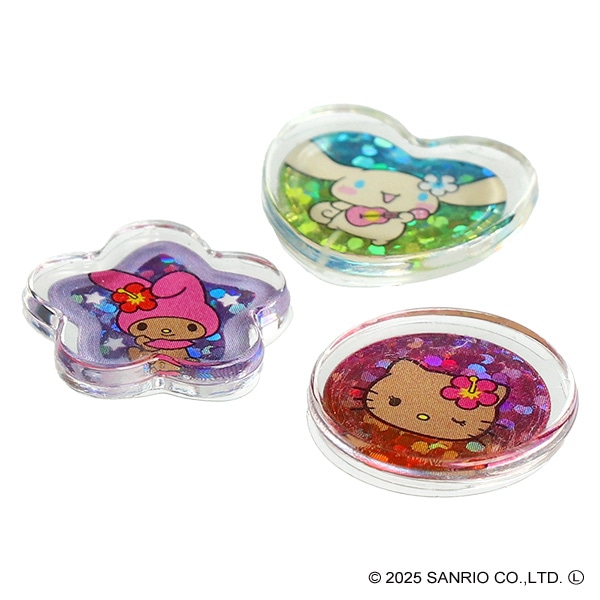 クラックス）おはじきフレークシール 日焼けサマー（サンリオキャラクターズ）