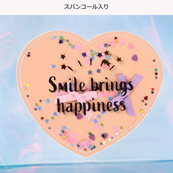 スパンコール入りクリアオーロラトートビーチバッグ（ハート）