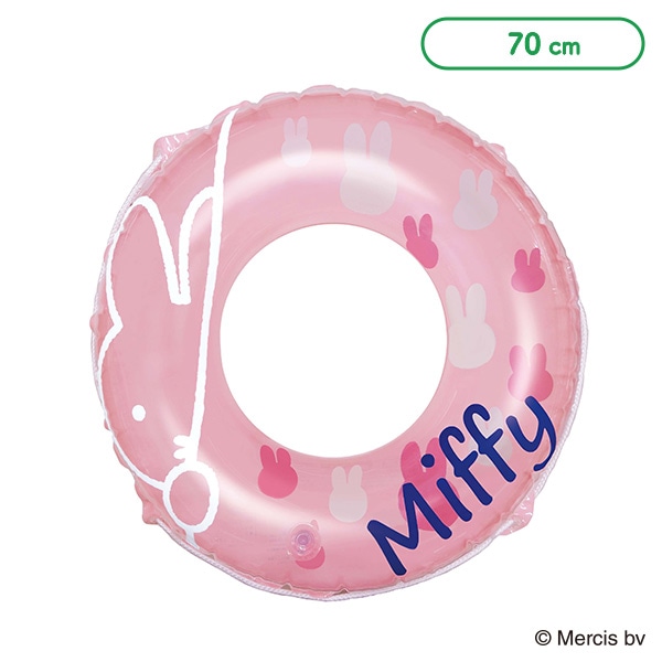 ベルコット）ロープ付き浮き輪 70cm（ミッフィー）
