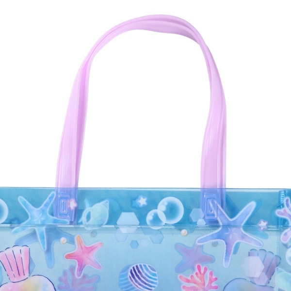 角型ビーチバッグ（アクア）