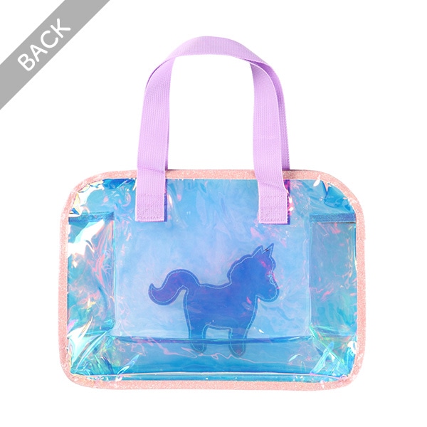 スパンコール入りトートビーチバッグ（ユニコーン）