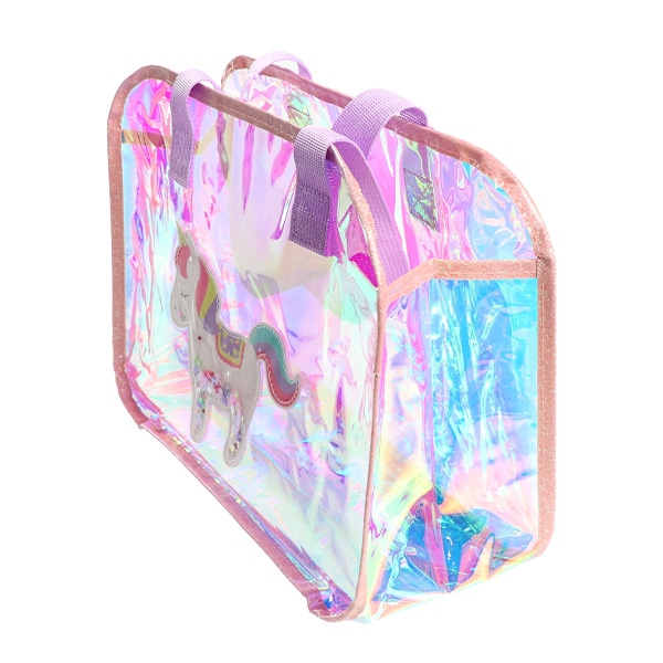 スパンコール入りトートビーチバッグ（ユニコーン）