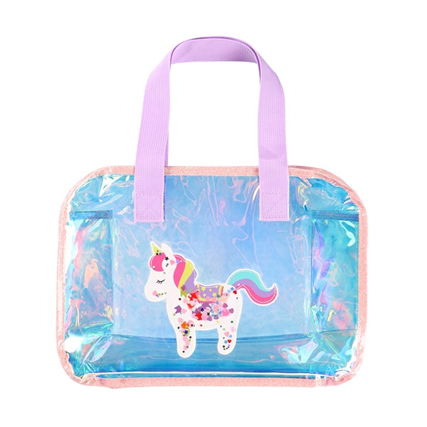 スパンコール入りトートビーチバッグ（ユニコーン）