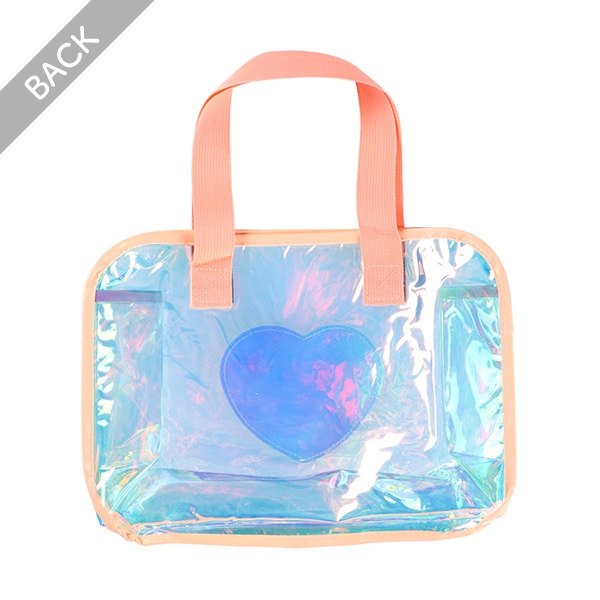 スパンコール入りトートビーチバッグ（ハート）