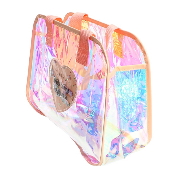 スパンコール入りトートビーチバッグ（ハート）