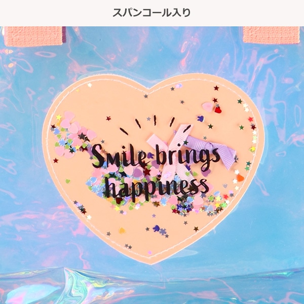 スパンコール入りトートビーチバッグ（ハート）