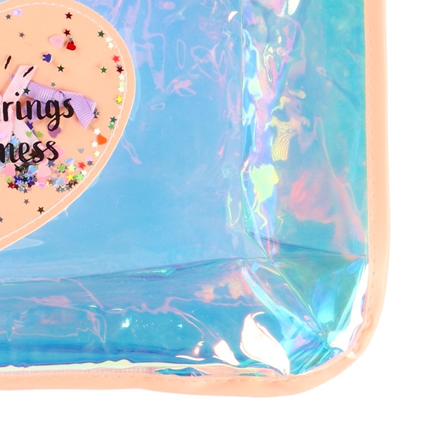 スパンコール入りトートビーチバッグ（ハート）