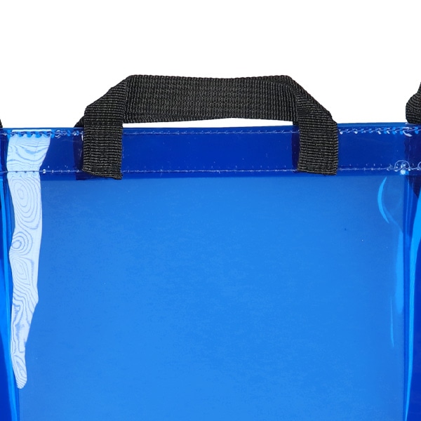 ショルダー付き角型ビーチバッグ（ブルー）