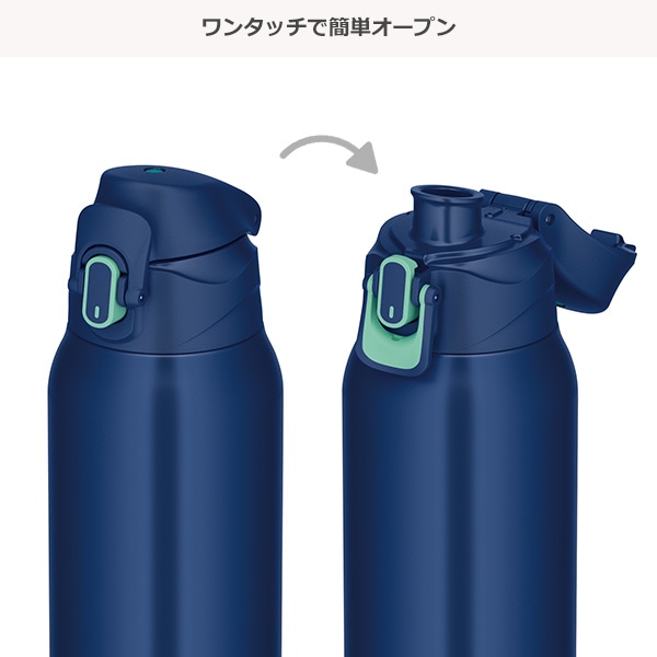 サーモス）真空断熱スポーツボトル 1L（ネイビーミント）