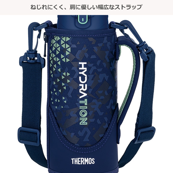 サーモス）真空断熱スポーツボトル 1L（ネイビーミント）