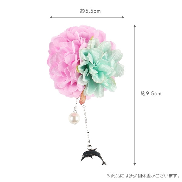 和クリップ（イルカチャーム付き）