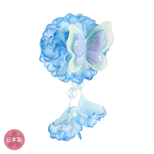 和クリップ（ラメ蝶付き）