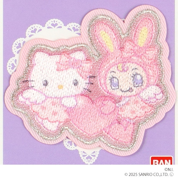 バンダイ）メゾピアノ×ハローキティ 2WAYワッペン大（ペリエちゃん・ハローキティ）