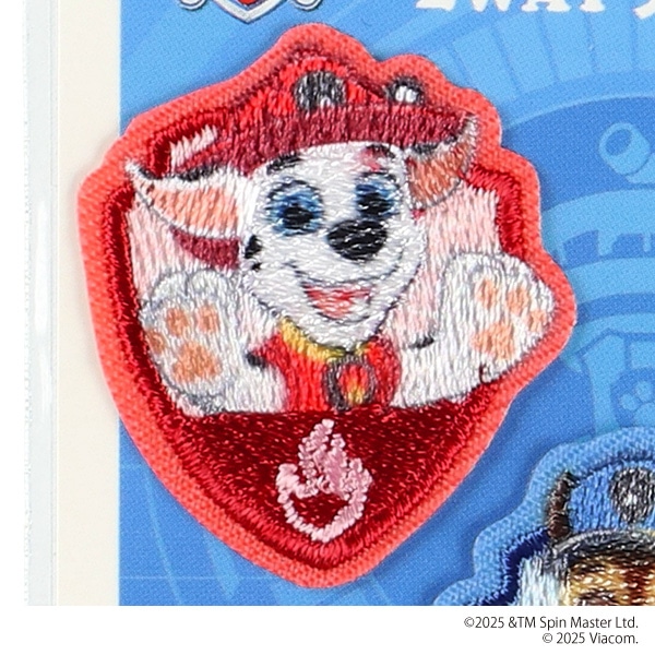 2WAYワッペン小 チェイス&マーシャル ばんざい（パウ・パトロール）