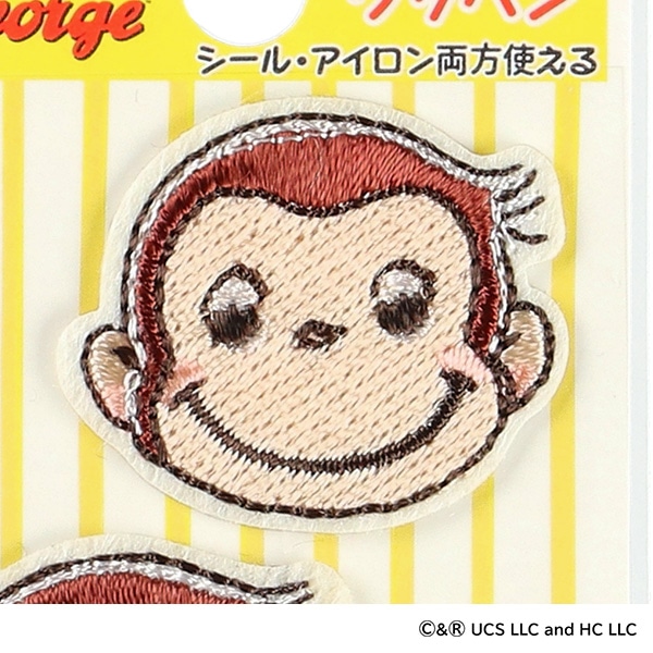 2WAYワッペン小 フェイスセット（おさるのジョージ）