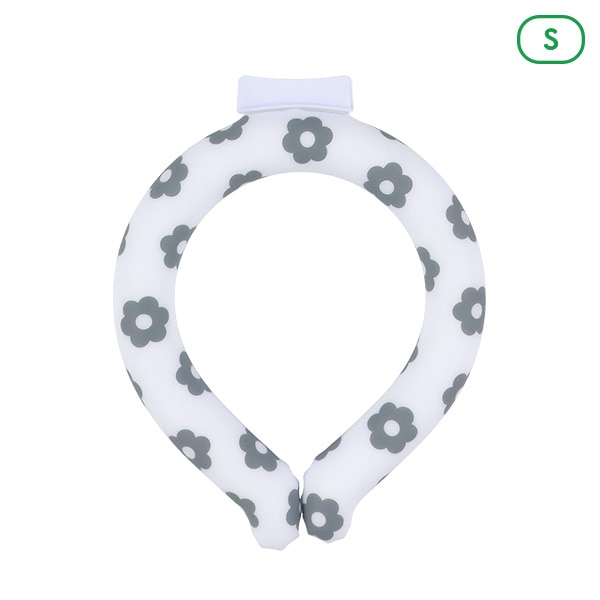 クールネックリング S（モノクロフラワー）