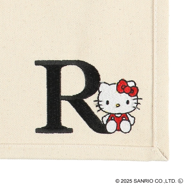 イニシャル帆布トートバッグ（A4）R（ハローキティ）