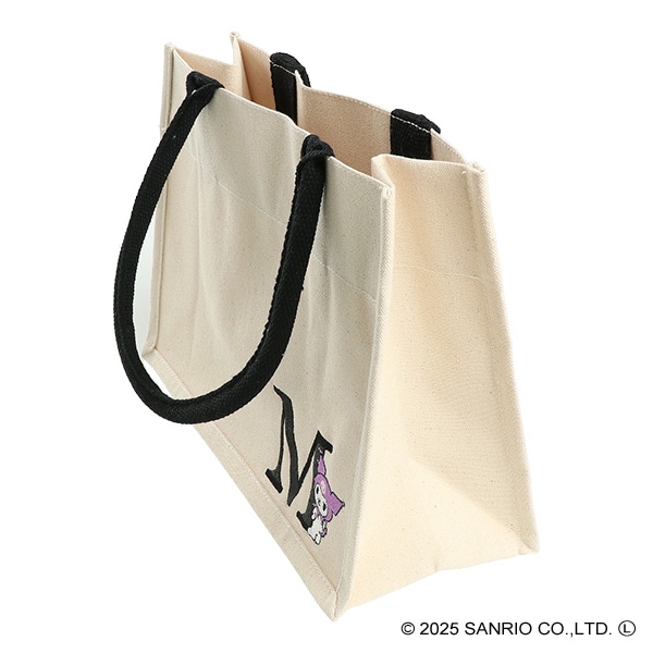 イニシャル帆布トートバッグ（A4）M（クロミ）