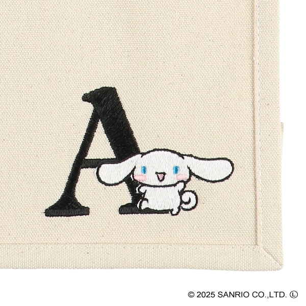 イニシャル帆布トートバッグ（A4）A（シナモロール）