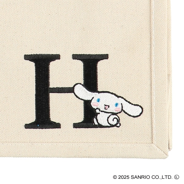 イニシャル帆布トートバッグ（A4）H（シナモロール）