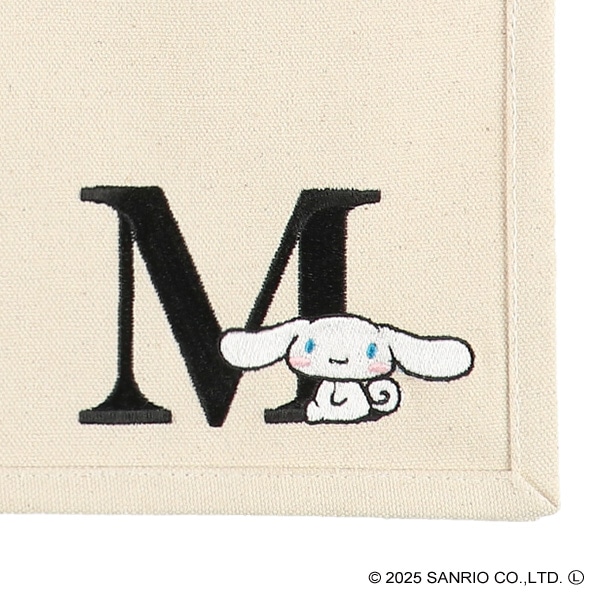 イニシャル帆布トートバッグ（A4）M（シナモロール）