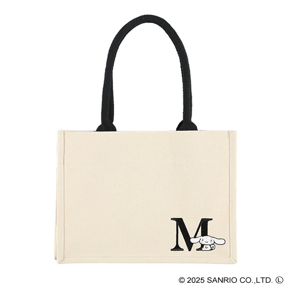 イニシャル帆布トートバッグ（A4）M（シナモロール）