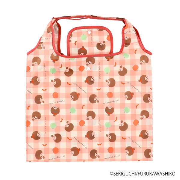 ロールエコバッグ チェック（モンチッチ）