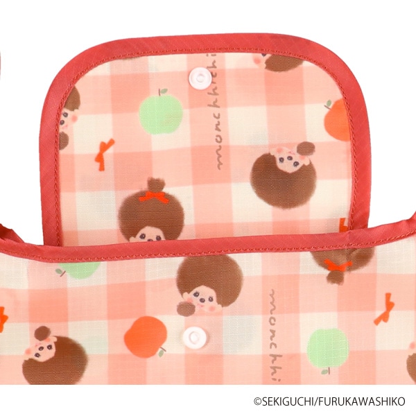 ロールエコバッグ チェック（モンチッチ）