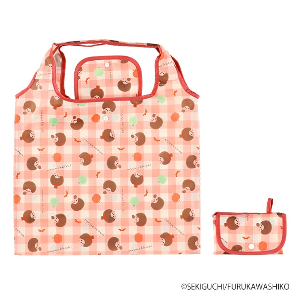 ロールエコバッグ チェック（モンチッチ）