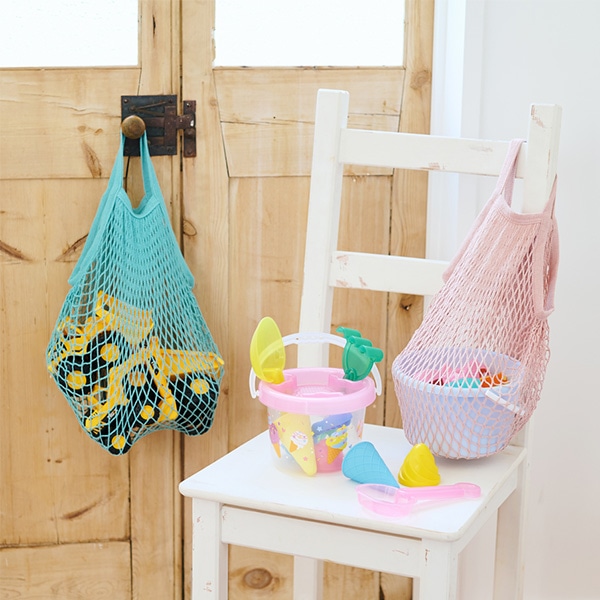 お砂場コットンメッシュバッグ