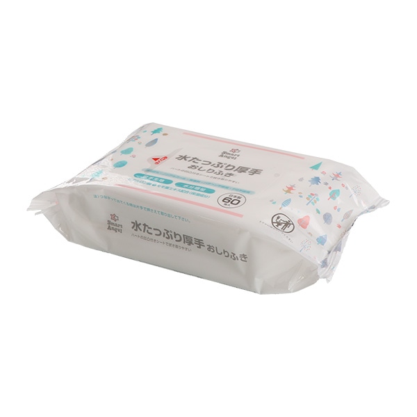 水たっぷり厚手おしりふき 180枚（60枚×3個）
