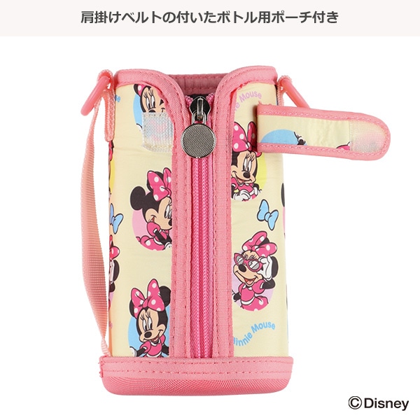 2WAYステンレスボトル ポーチ付き 600ml（ミニーマウス）