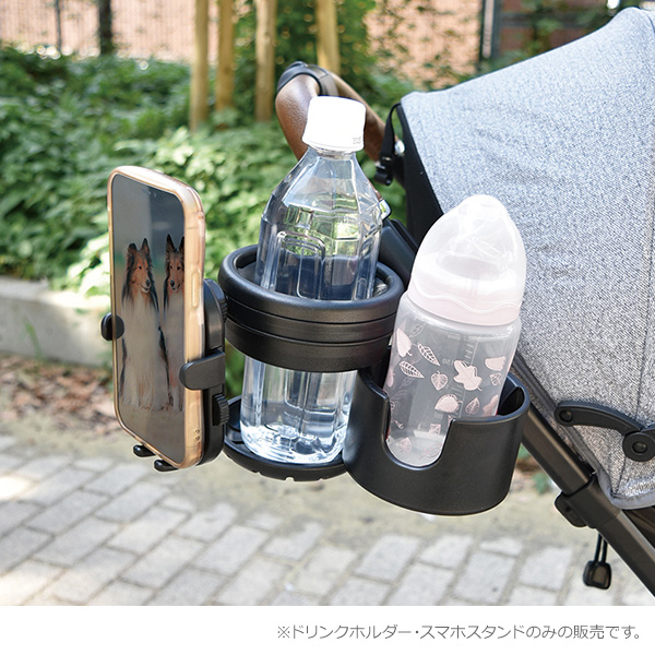 Rebalo）2ドリンクホルダースマホスタンド付き（ブラック）