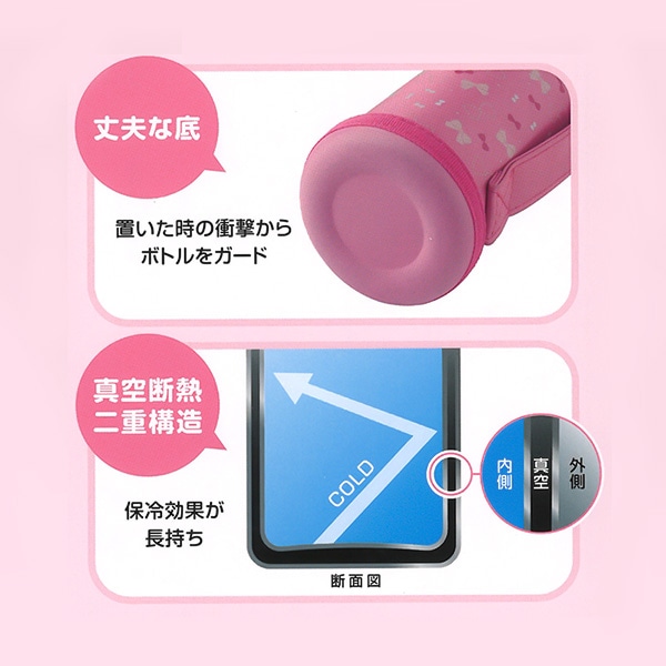 ダイレクトステンレスボトル 600ml（リボン）