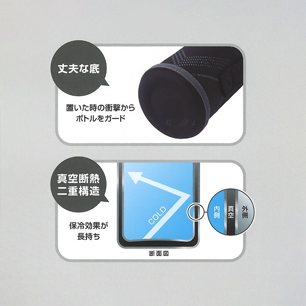ダイレクトステンレスボトル 1L（ブラック）