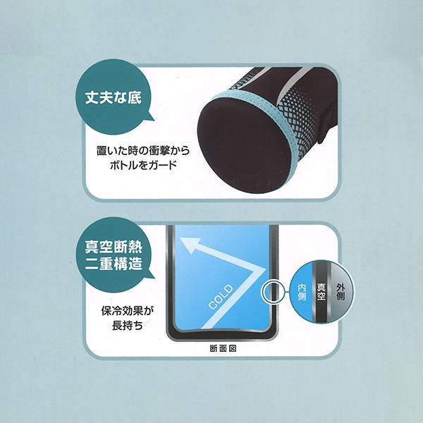 ダイレクトステンレスボトル 1L（ブルーブラック）