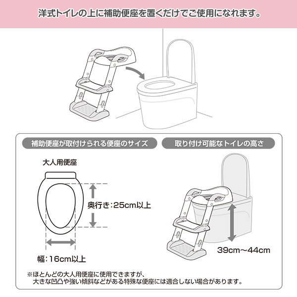 ステップ付き補助便座