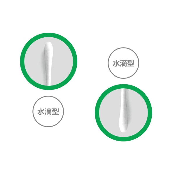 抗菌ベビー綿棒 水滴型 400本入り（200本×2個）