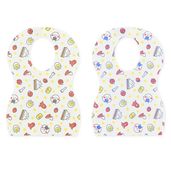 お手軽エプロン 30枚入り（15枚×2パターン）（2層タイプ・たべもの柄）