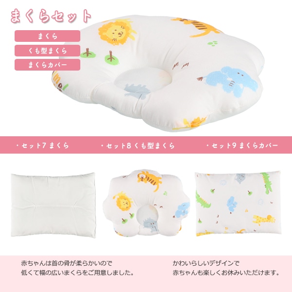 カバーリングタイプベビー布団10点セット（クレヨンZOO）