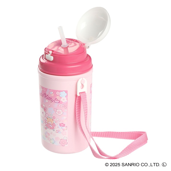 抗菌ストロー保冷水筒 さくら 450ml（ハローキティ）