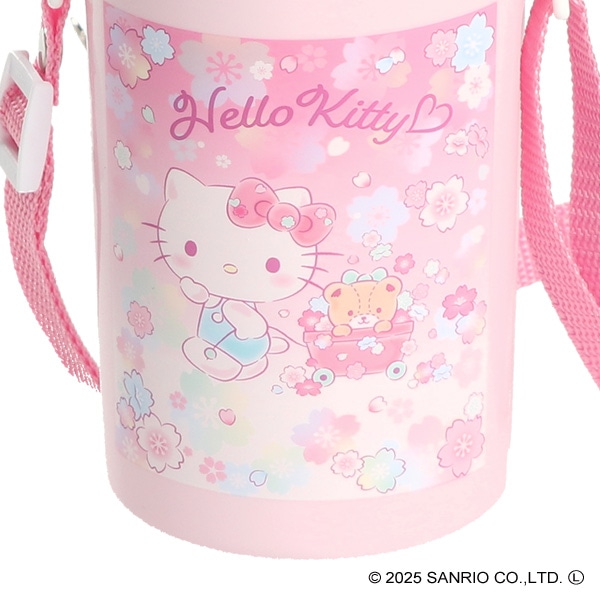 抗菌ストロー保冷水筒 さくら 450ml（ハローキティ）