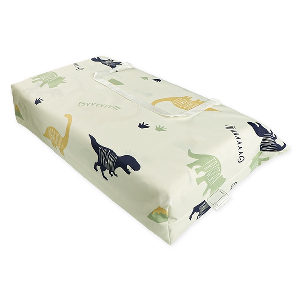 敷布団まで洗えるお昼寝布団7点セット（恐竜/横ファスナー式）