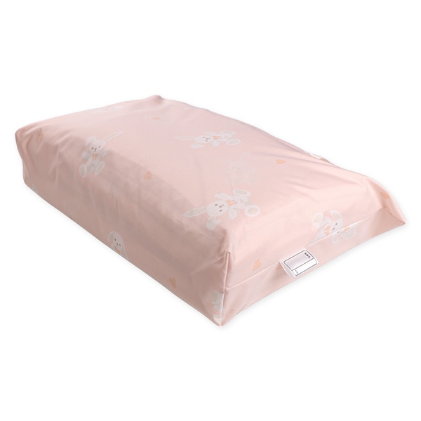 敷布団まで洗えるお昼寝布団7点セット（うさぎ/横ファスナー式）
