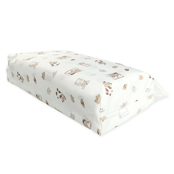 3層敷布団 綿100%お昼寝布団7点セット（着ぐるみくま/横ファスナー式）