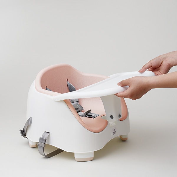 高さ調整ブースターチェア（ピーチピンク）